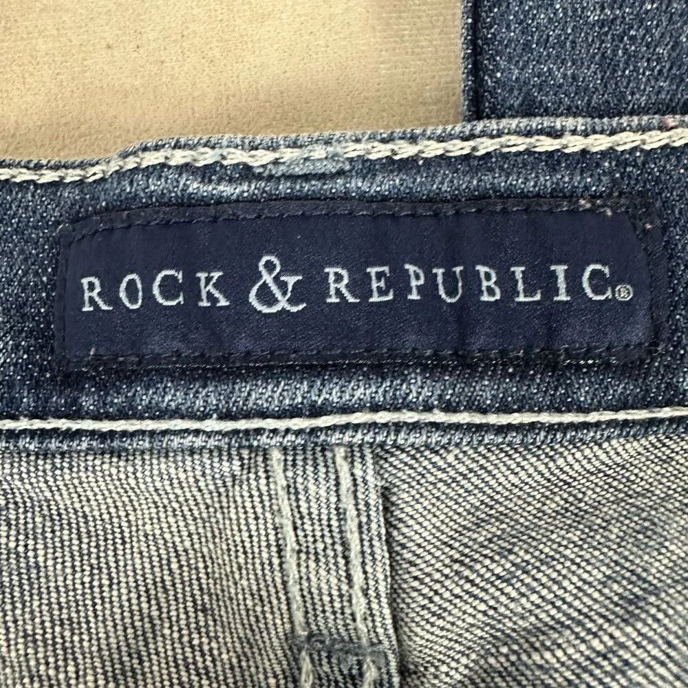 Rock & Republic Women's Kasandra Bootcut Jeans Size 16M Mid-Rise Medium Wash